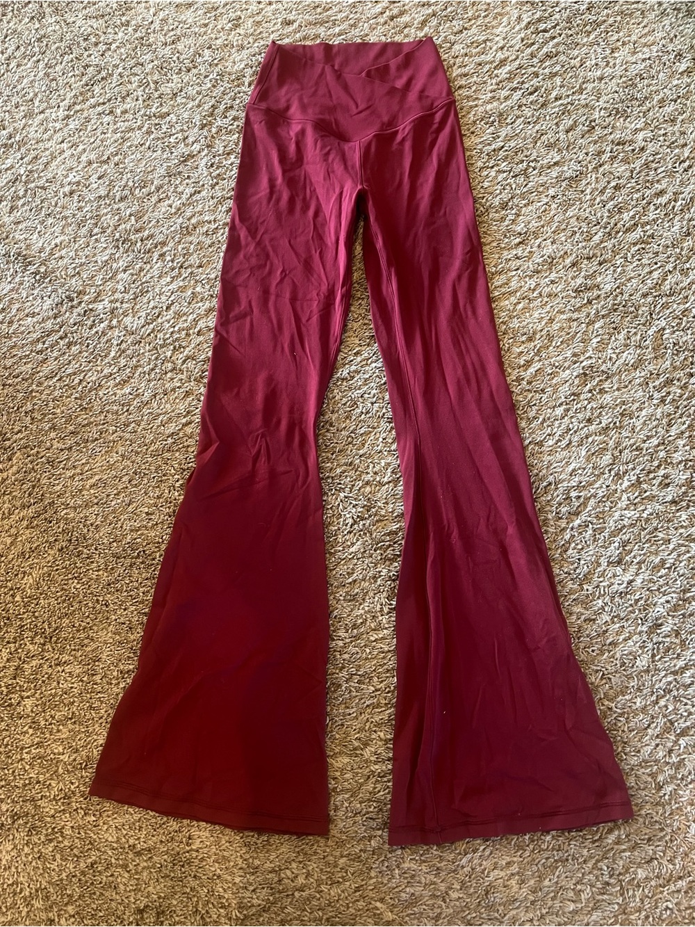 aerie Wine High-Rise Flare Leggings